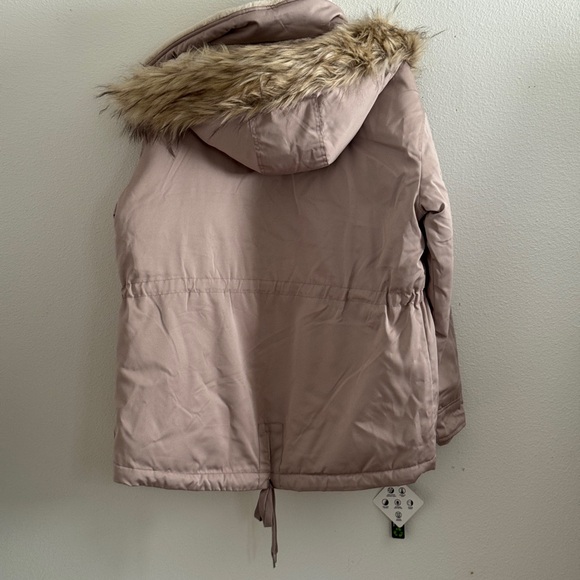 Hollister Tan Ski Jacket with Faux Fur Hood - Picture 2 of 7